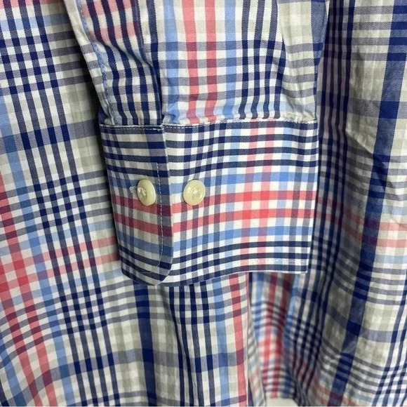 Peter Millar Large Men’s Plaid Long Sleeve Cotton Button Down Shirt Size Large - Picture 4 of 7